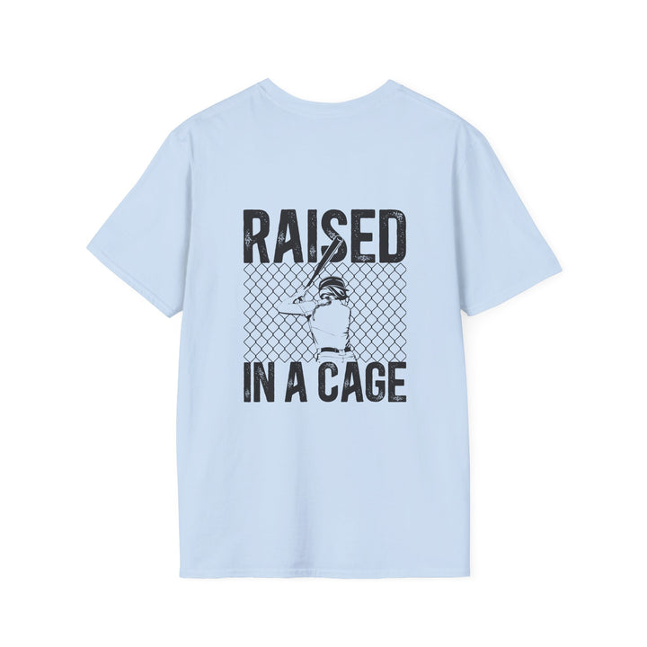 Raised in a Cage Softball Unisex Adult Basic T-Shirt