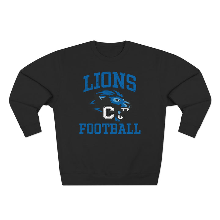 Canton Lions Football &amp; Cheer Unisex Adult Premium Crewneck Sweatshirt - Lions Football Design