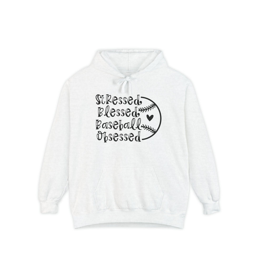 Stressed Blessed Baseball Obsessed Unisex Adult Premium Hooded Sweatshirt