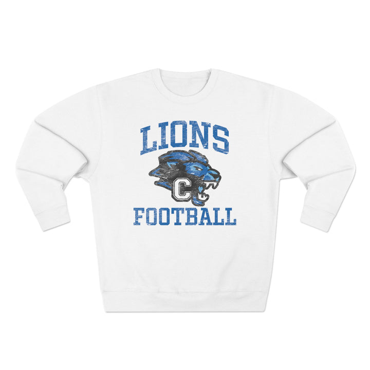 Canton Lions Football &amp; Cheer Unisex Adult Premium Crewneck Sweatshirt - Lions Football Design