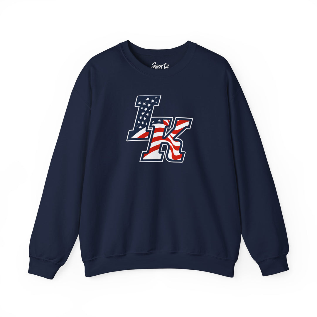 Iron Knights Adult Unisex Crewneck Sweatshirt W/Flag Logo Only