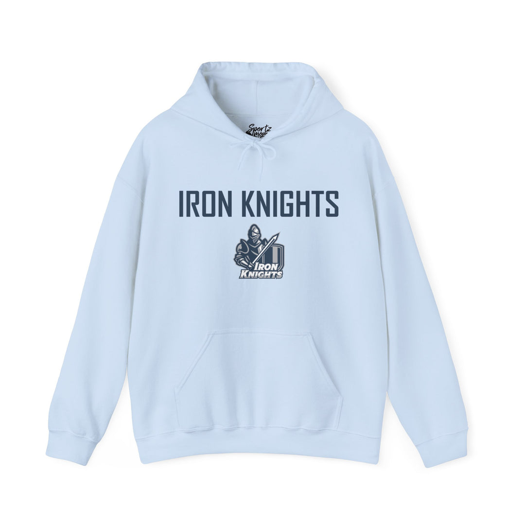 Iron Knights Adult Unisex Hooded Sweatshirt w/Knight Design, Name &amp; Number on back