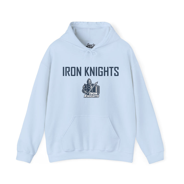 Iron Knights Adult Unisex Hooded Sweatshirt w/Knight Design, Name &amp; Number on back