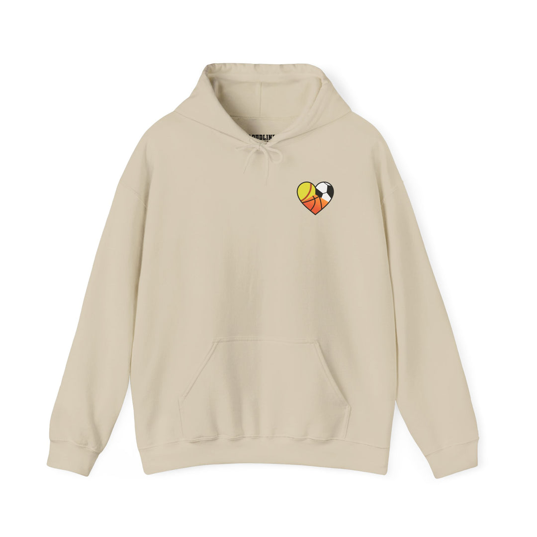 Sports Heart Design Unisex Adult Hoodie