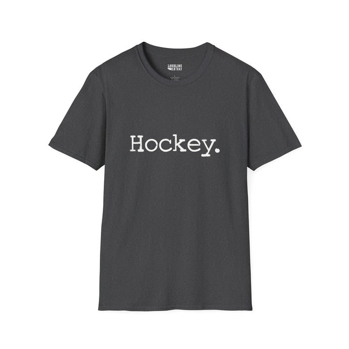 Typewriter Design Hockey Unisex Adult T-Shirt
