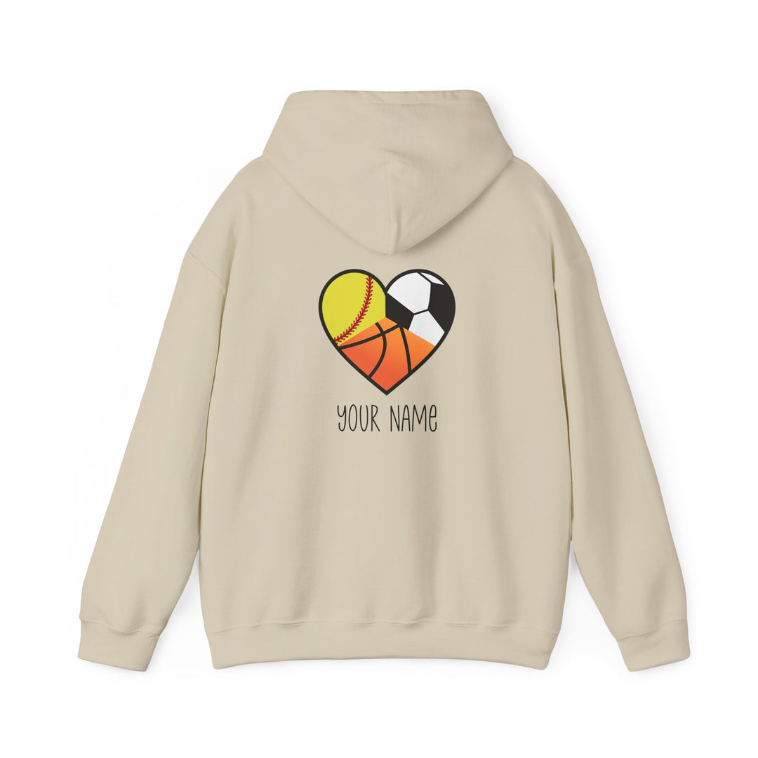 Sports Heart Design Unisex Adult Hoodie