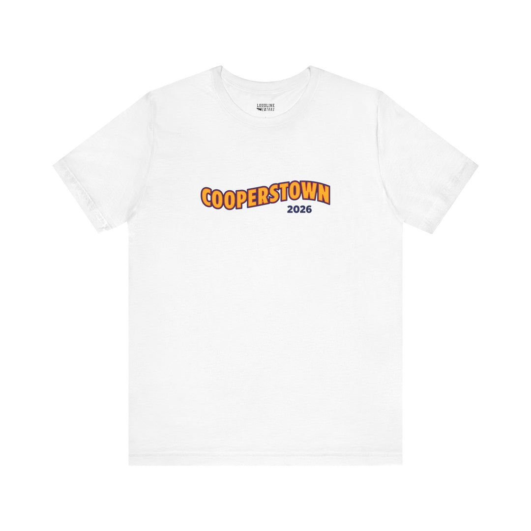 Cooperstown Picture Wavy Name Front &amp; Back Design - Unisex Adult T-Shirt