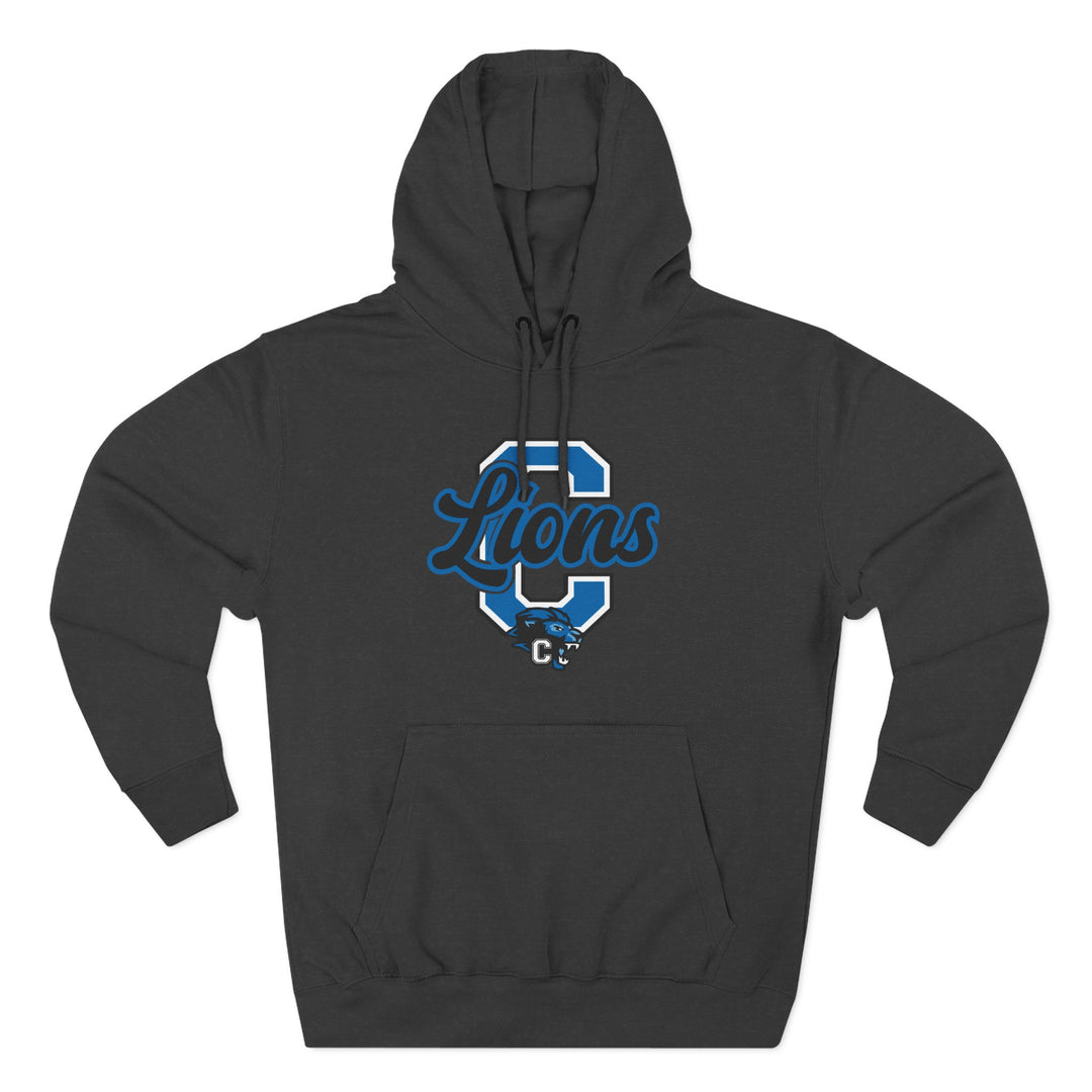 Canton Lions Football &amp; Cheer Unisex Adult Premium Hoodie Sweatshirt - Big C Design