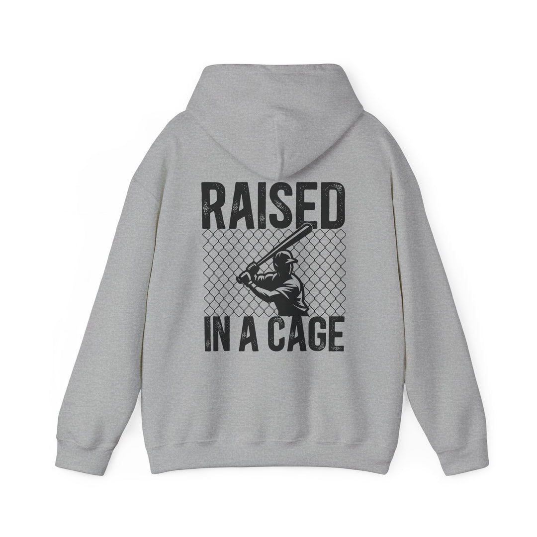 Raised in a Cage Baseball Unisex Adult Hooded Sweatshirt