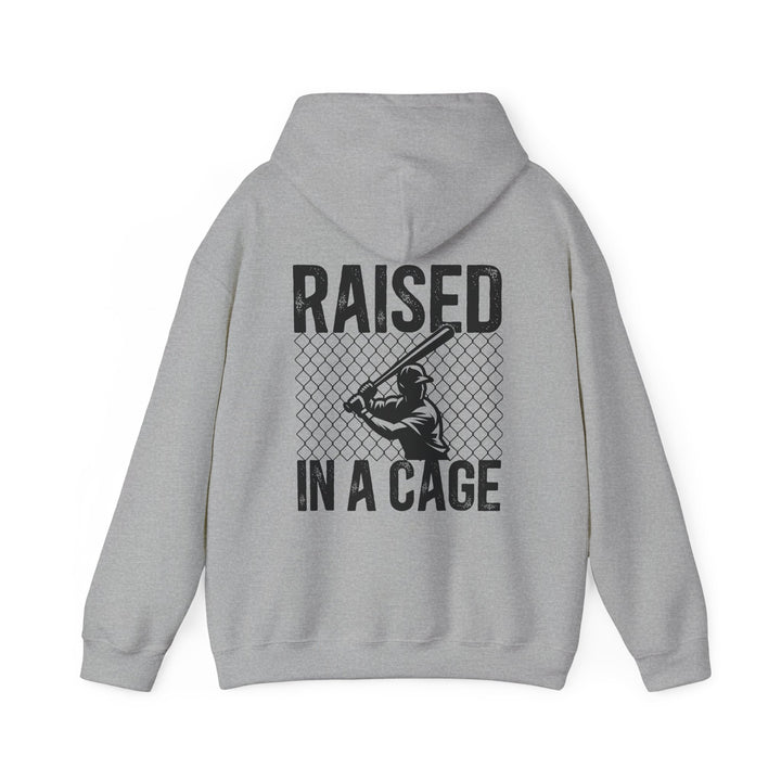 Raised in a Cage Baseball Unisex Adult Hooded Sweatshirt