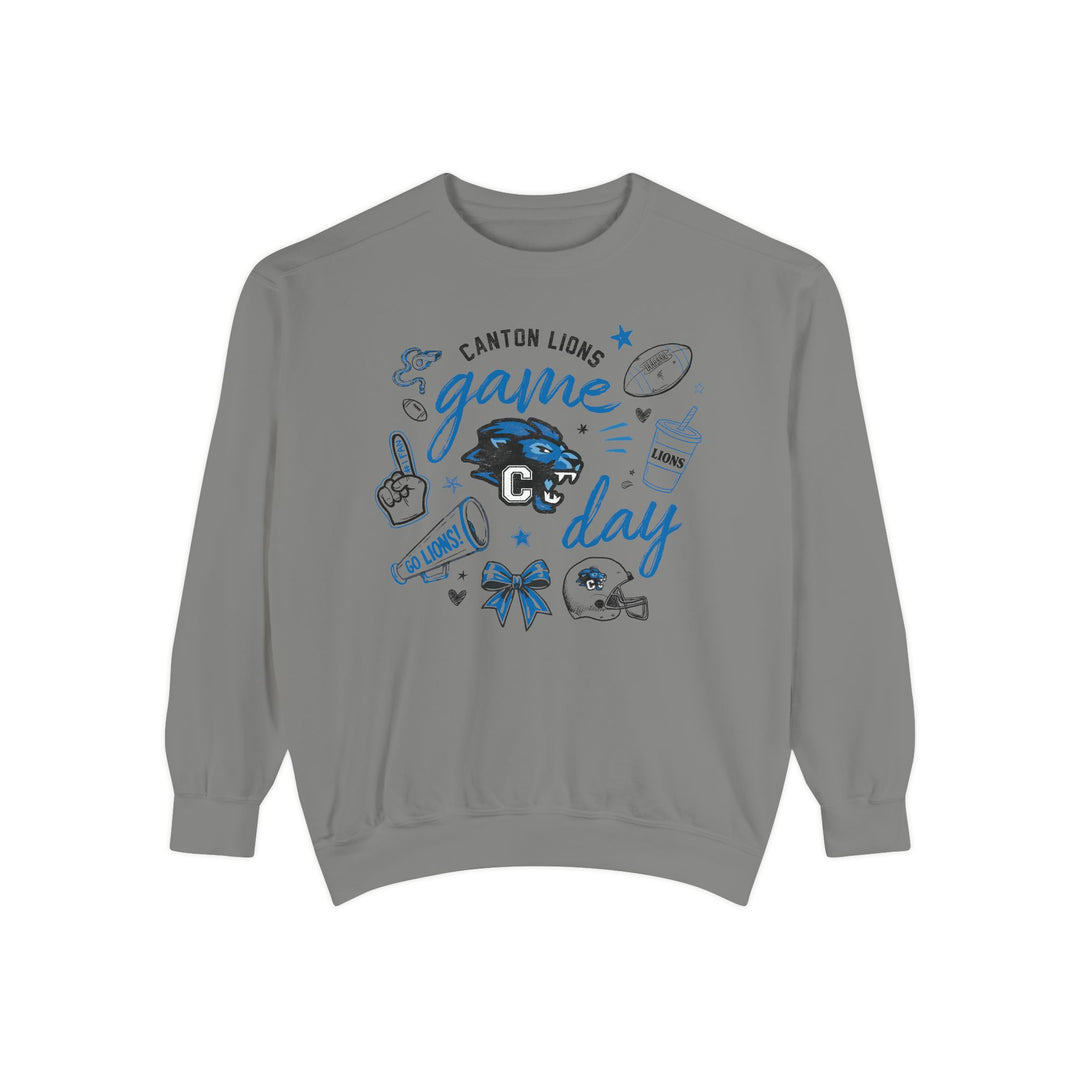 Canton Lions Football &amp; Cheer Unisex Adult Premium Crewneck Sweatshirt - Game Day Design