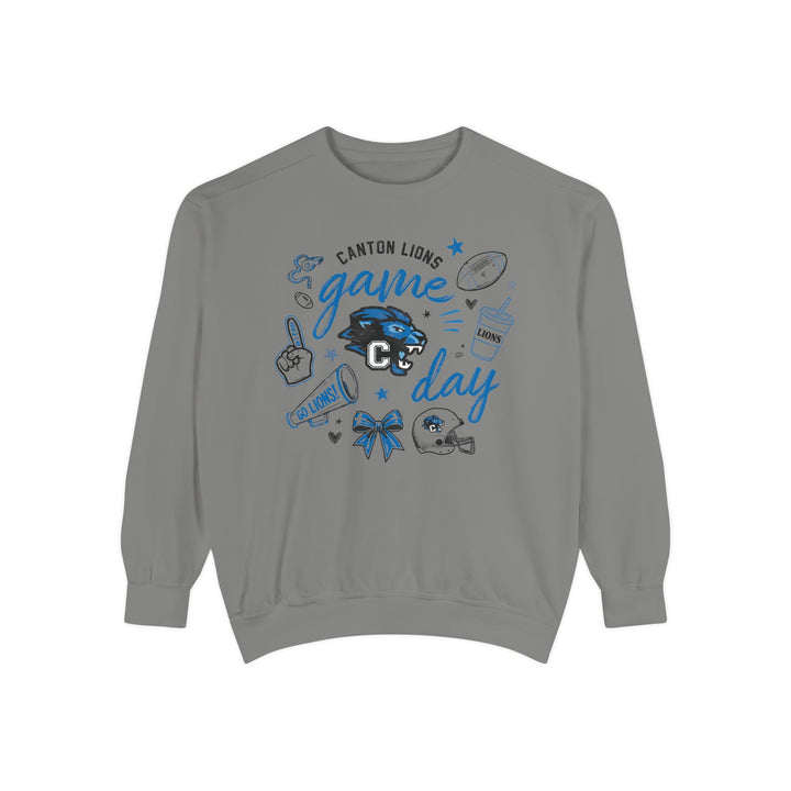 Canton Lions Football &amp; Cheer Unisex Adult Premium Crewneck Sweatshirt - Game Day Design