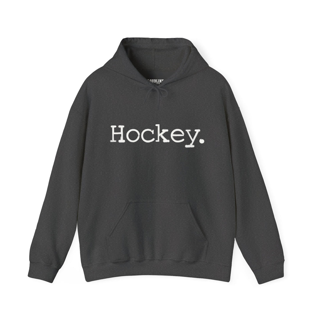 Typewriter Design Hockey Unisex Adult Hooded Sweatshirt