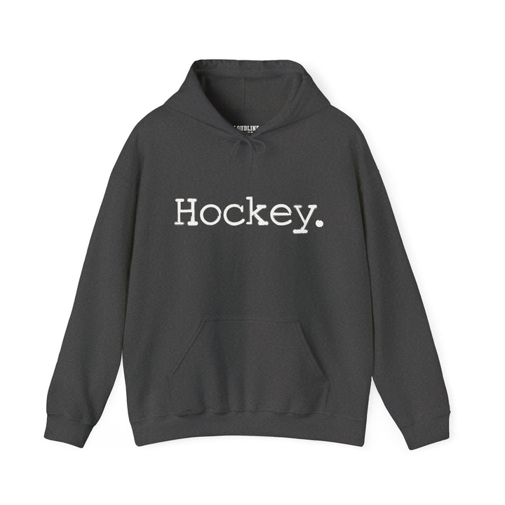 Typewriter Design Hockey Unisex Adult Hooded Sweatshirt