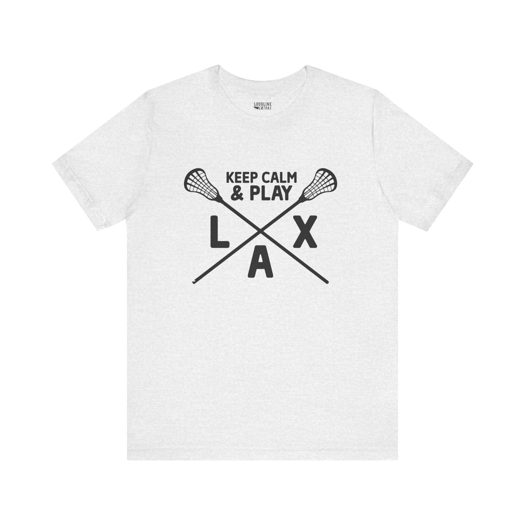 Keep Calm Lacrosse Unisex Adult T-Shirt