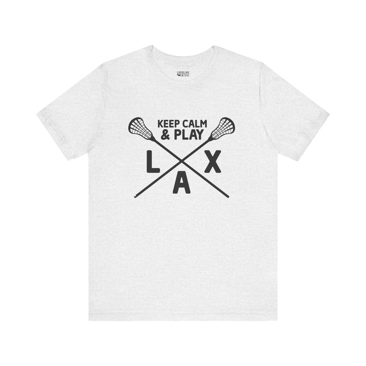Keep Calm Lacrosse Unisex Adult T-Shirt