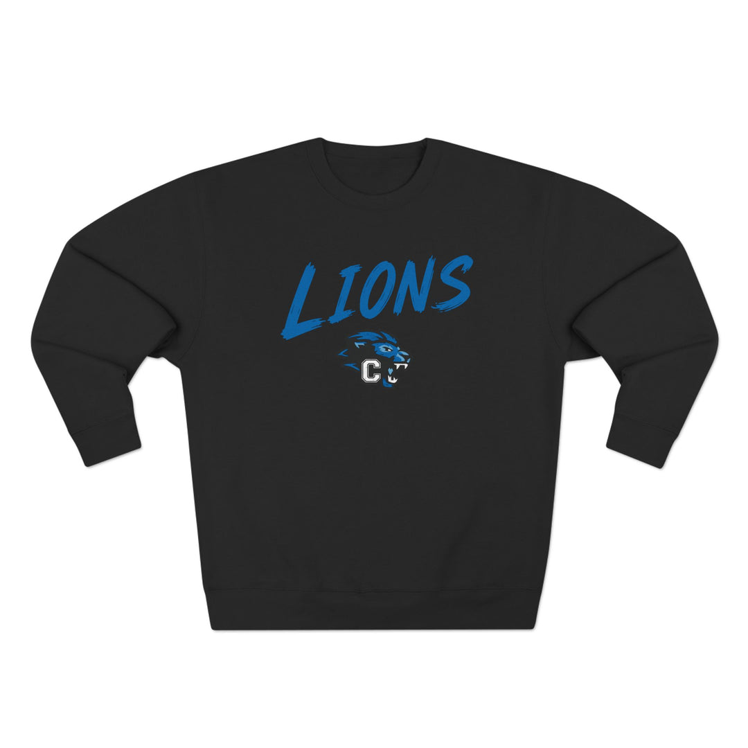 Canton Lions Football &amp; Cheer Unisex Adult Premium Crewneck Sweatshirt - Lions Design