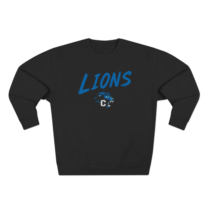 Canton Lions Football &amp; Cheer Unisex Adult Premium Crewneck Sweatshirt - Lions Design