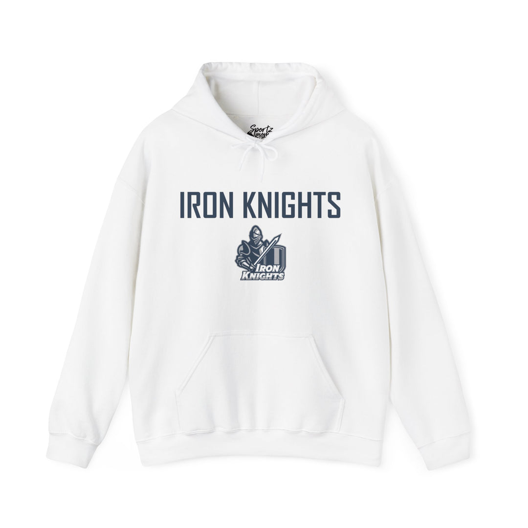 Iron Knights Adult Unisex Hooded Sweatshirt w/Knight Design, Name &amp; Number on back