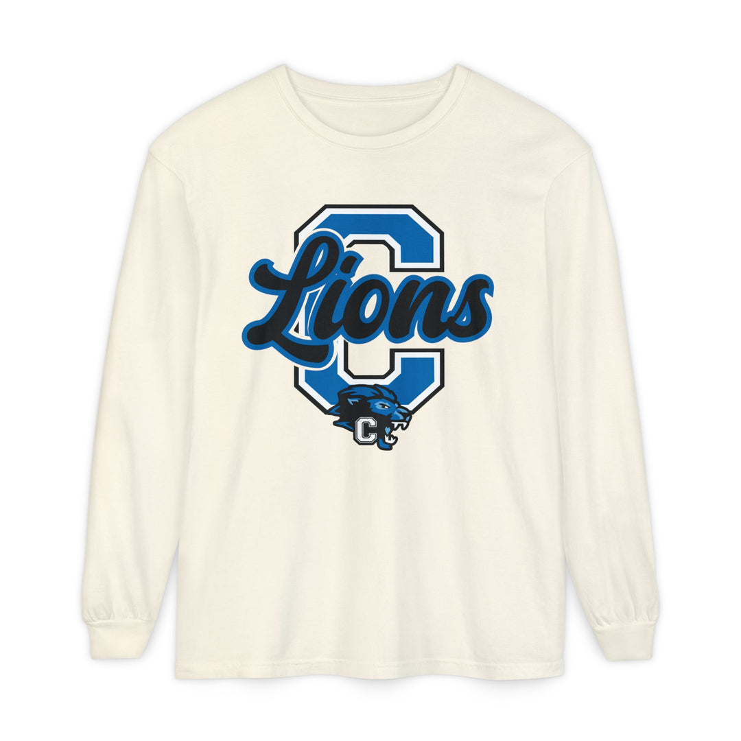 Canton Lions Football &amp; Cheer Unisex Adult Premium Long Sleeve - Big C Design