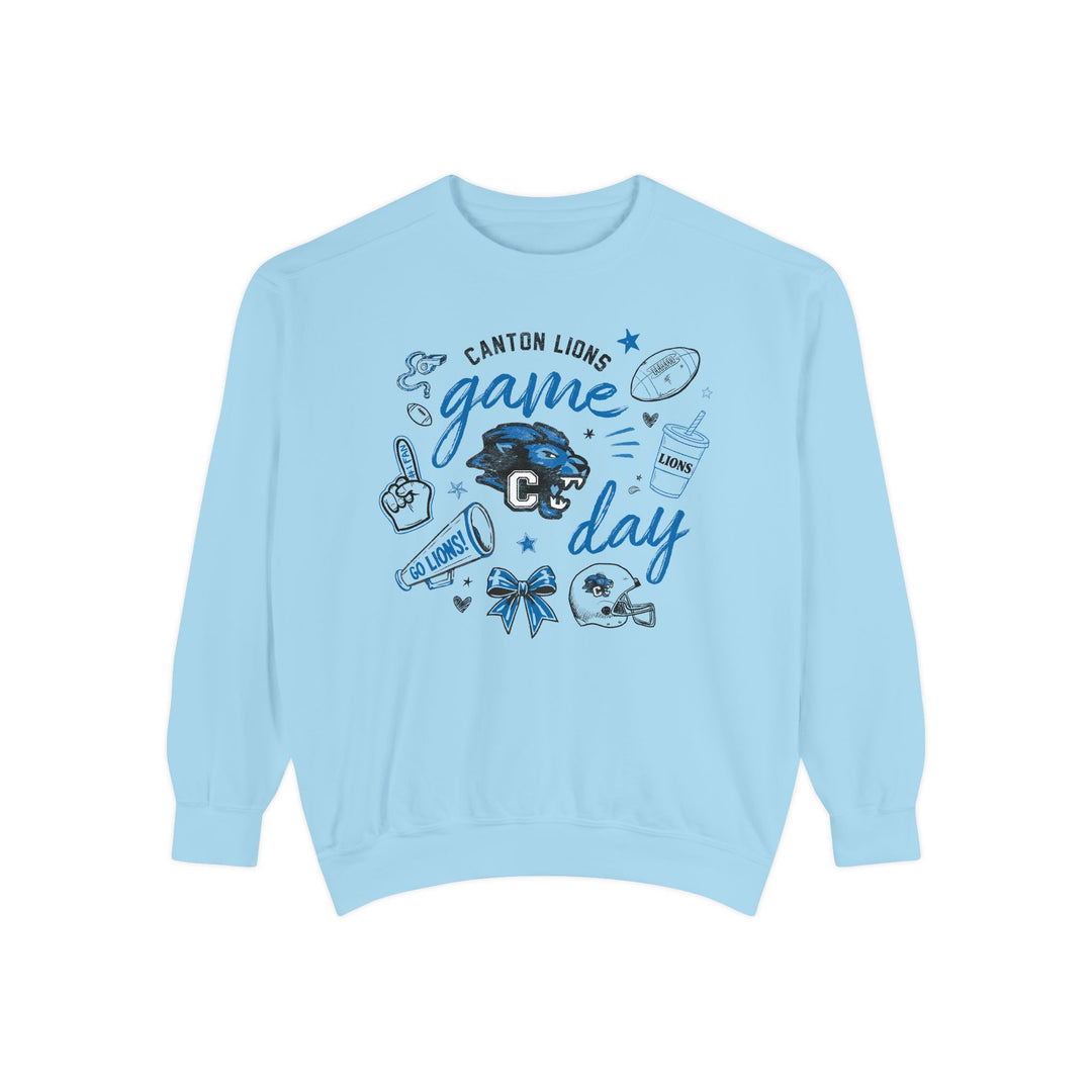 Canton Lions Football &amp; Cheer Unisex Adult Premium Crewneck Sweatshirt - Game Day Design
