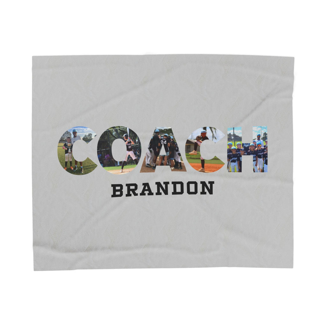 Coach Photo Letter Velveteen Plush Blanket