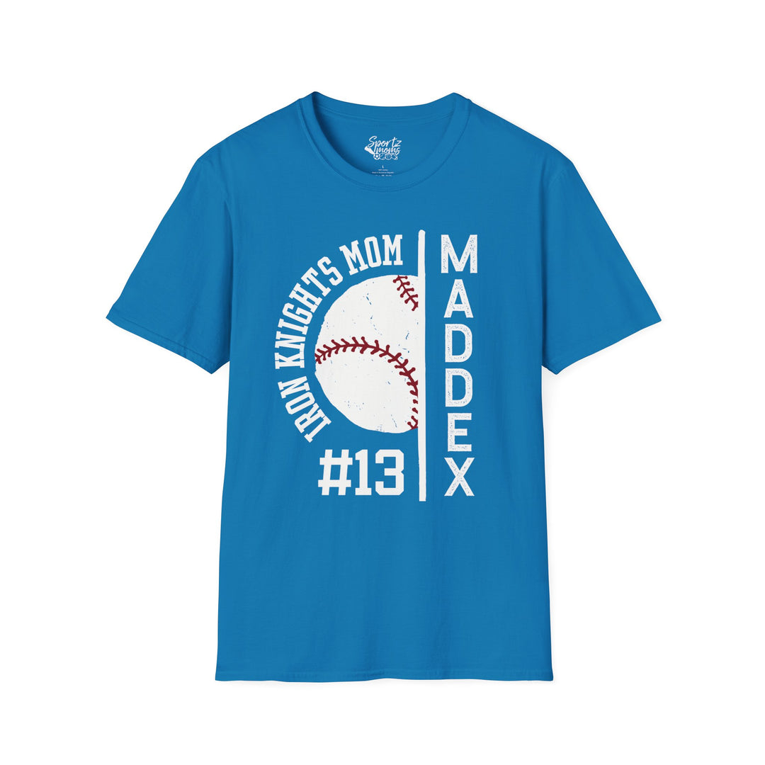 Iron Knights Adult Unisex T-Shirt - Mom Design w/Vertical Player Name