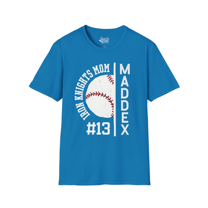 Iron Knights Adult Unisex T-Shirt - Mom Design w/Vertical Player Name