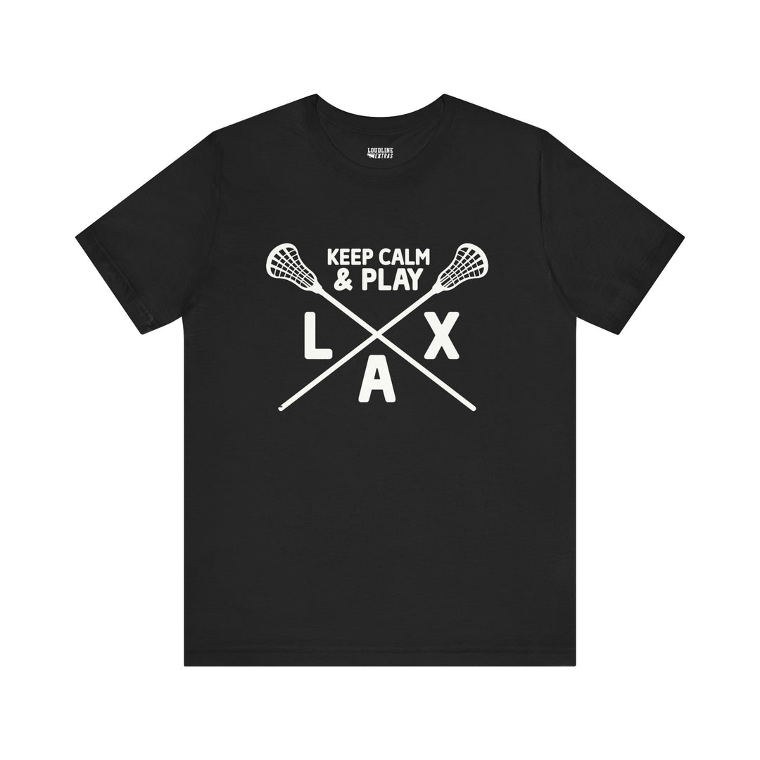 Keep Calm Lacrosse Unisex Adult T-Shirt