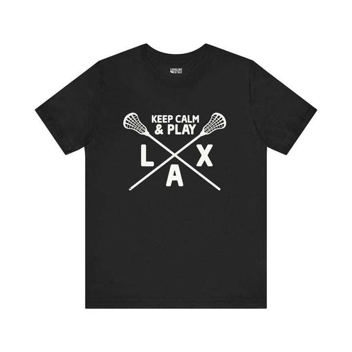 Keep Calm Lacrosse Unisex Adult T-Shirt