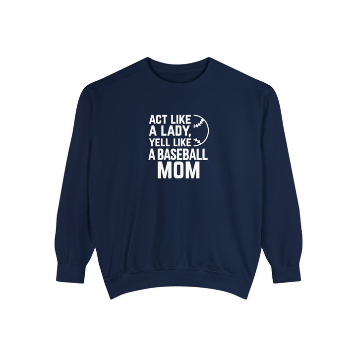 Act Like a Lady Baseball Unisex Adult Premium Crewneck Sweatshirt