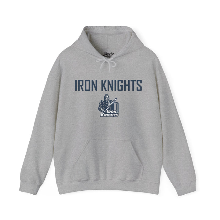 Iron Knights Adult Unisex Hooded Sweatshirt w/Knight Design, Name &amp; Number on back
