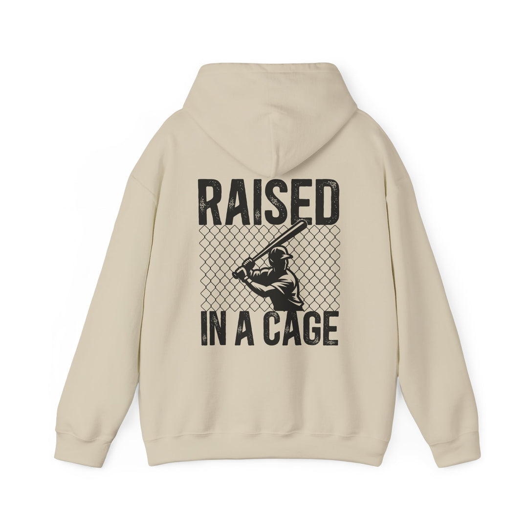 Raised in a Cage Baseball Unisex Adult Hooded Sweatshirt