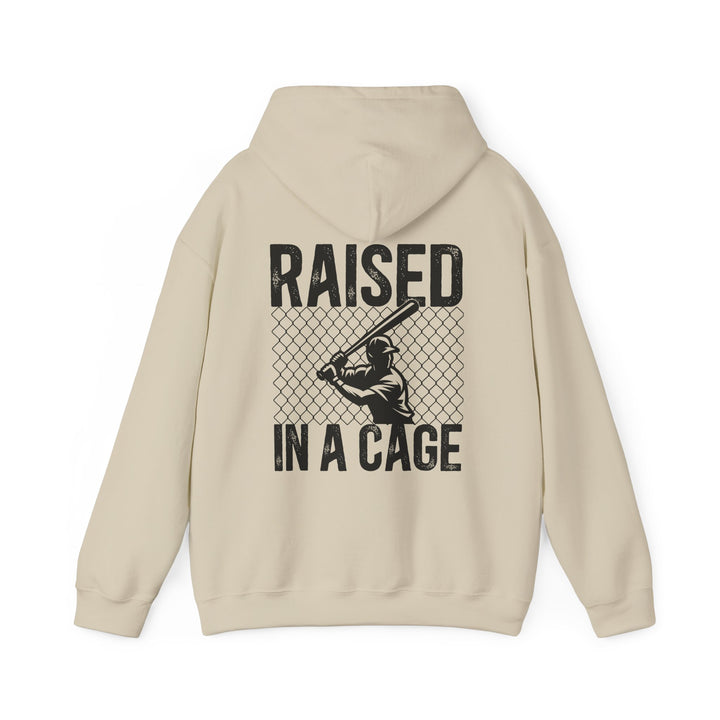 Raised in a Cage Baseball Unisex Adult Hooded Sweatshirt