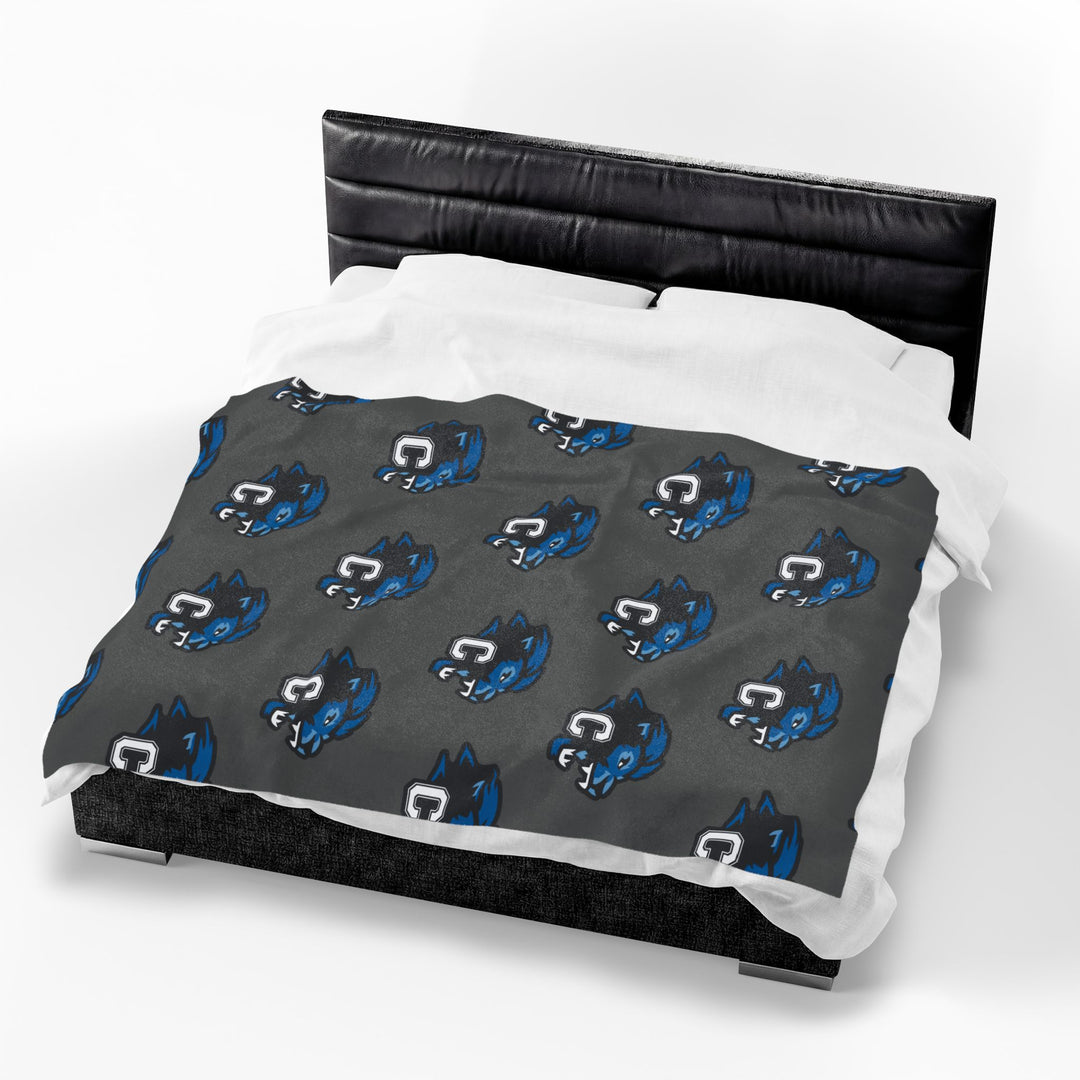 Canton Lions Youth Football &amp; Cheer Velveteen Plush Blanket