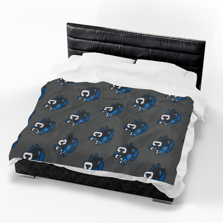 Canton Lions Youth Football &amp; Cheer Velveteen Plush Blanket
