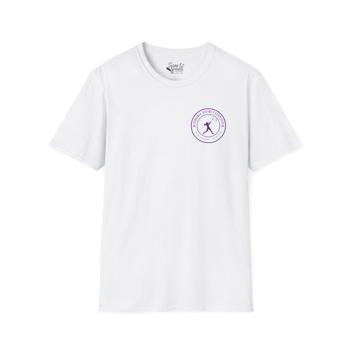 Virginia Divine Sports Unisex Adult T-Shirt - Softball Pattern Design w/Name &amp; Number on back