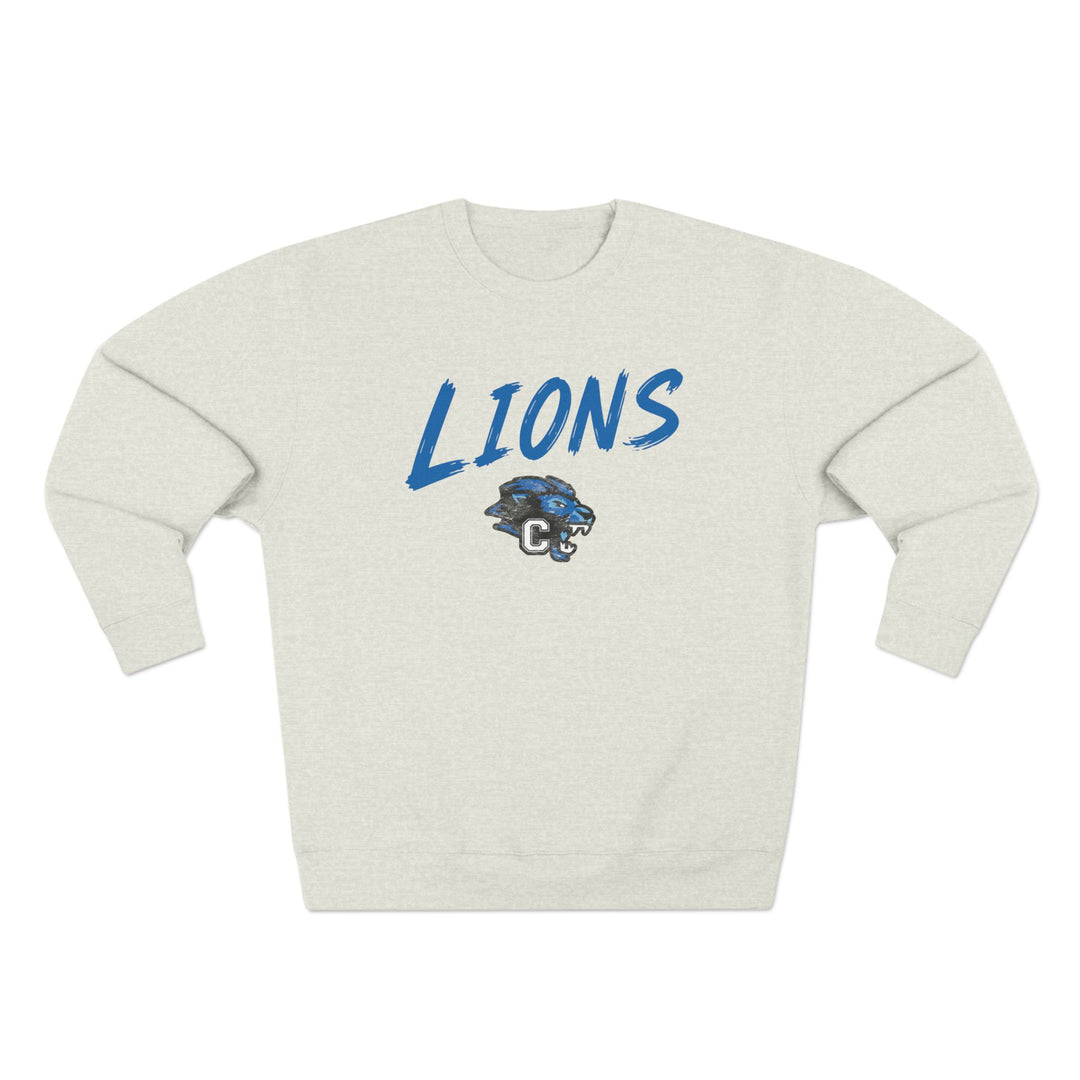 Canton Lions Football &amp; Cheer Unisex Adult Premium Crewneck Sweatshirt - Lions Design