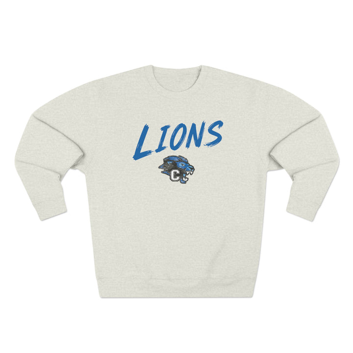 Canton Lions Football &amp; Cheer Unisex Adult Premium Crewneck Sweatshirt - Lions Design