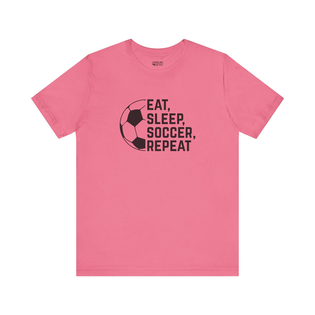 Eat Sleep Soccer Repeat Unisex Adult T-Shirt