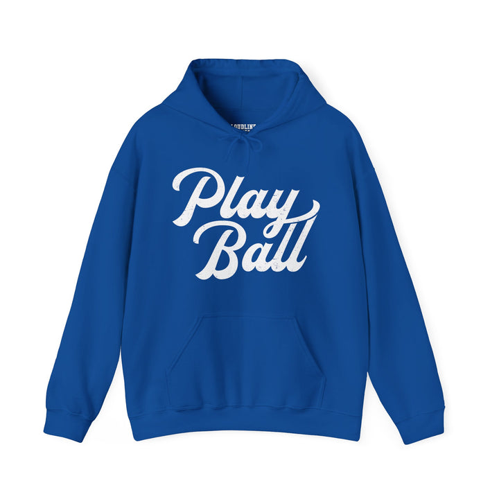 Play Ball Baseball Unisex Adult Hooded Sweatshirt