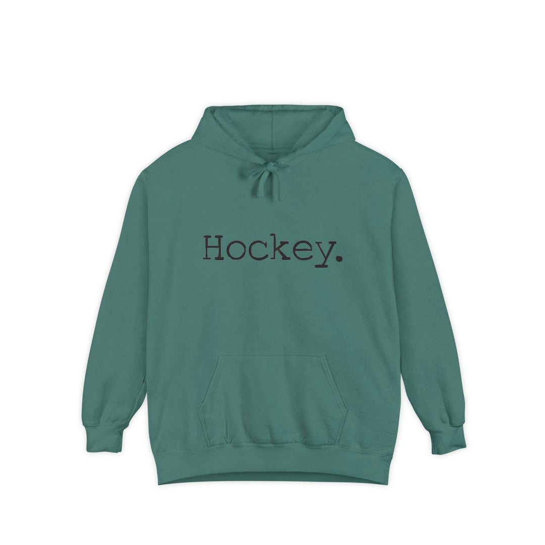 Typewriter Design Hockey Unisex Adult Premium Hooded Sweatshirt