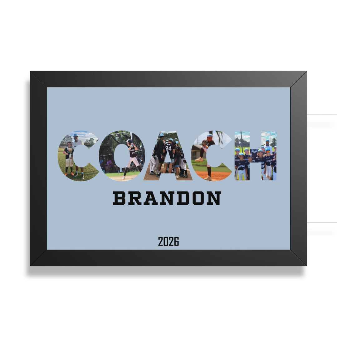 Coach Photo Letter Custom Framed Art