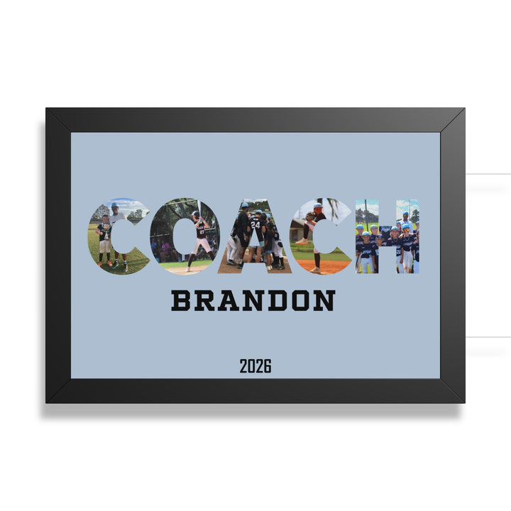 Coach Photo Letter Custom Framed Art
