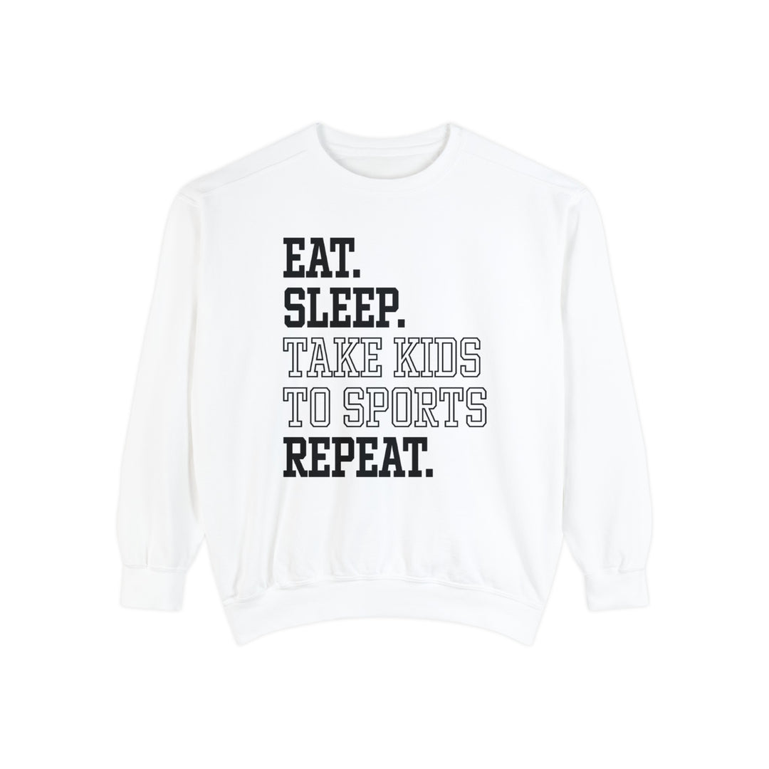 Eat Sleep Take Kids To Sports Repeat Unisex Adult Premium Crewneck Sweatshirt