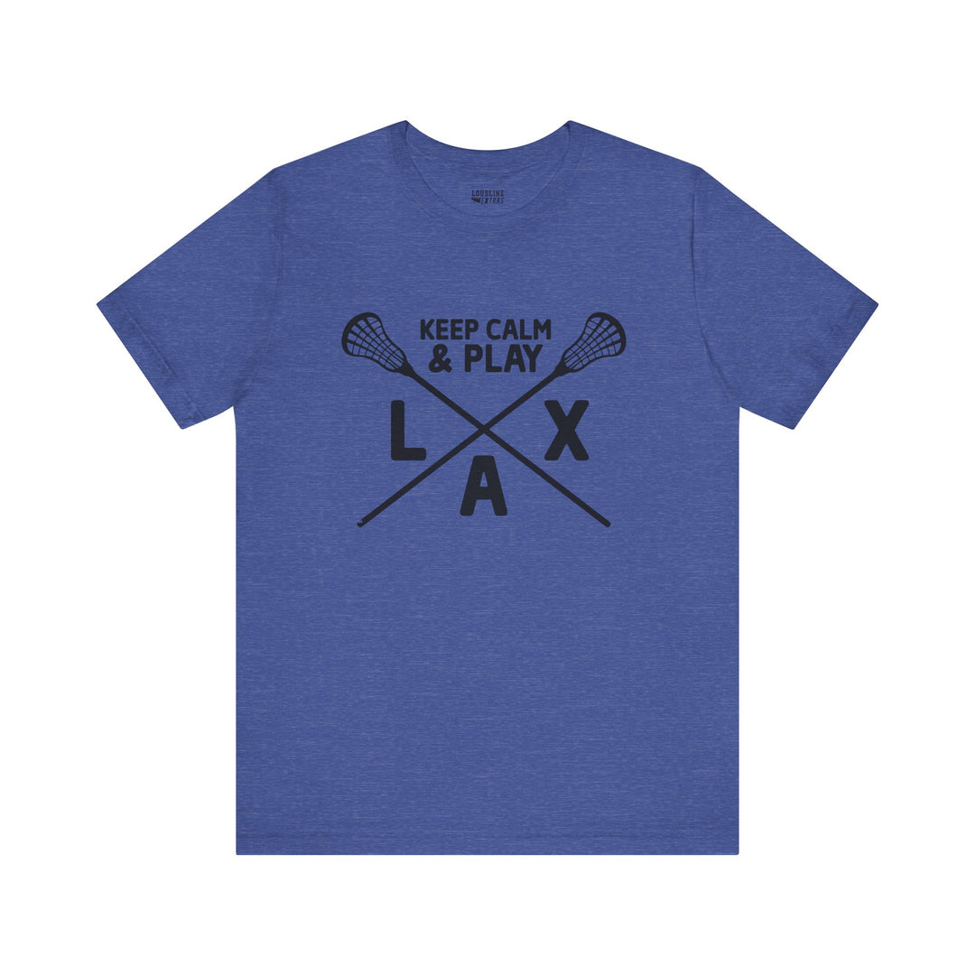 Keep Calm Lacrosse Unisex Adult T-Shirt