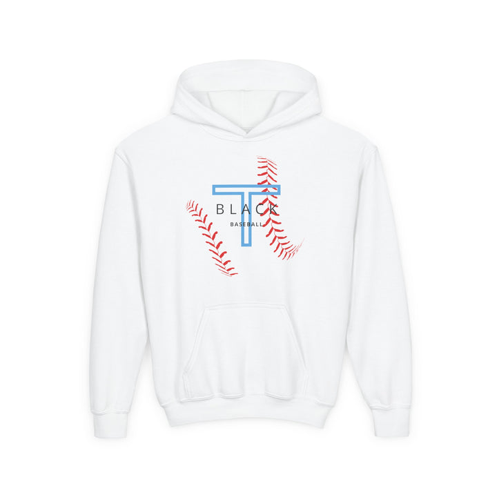 T-Black Dugout Unisex Youth Hooded Sweatshirt - Front Design Only w/Optional Customization