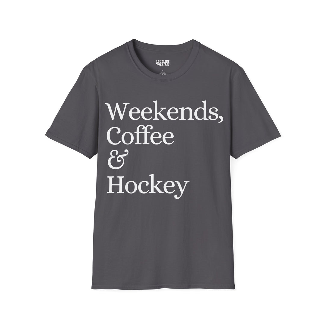 Weekends Coffee &amp; Hockey Unisex Adult T-Shirt