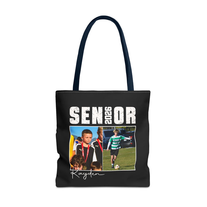 Senior Then vs Now Photo &amp; Name Tote Bag