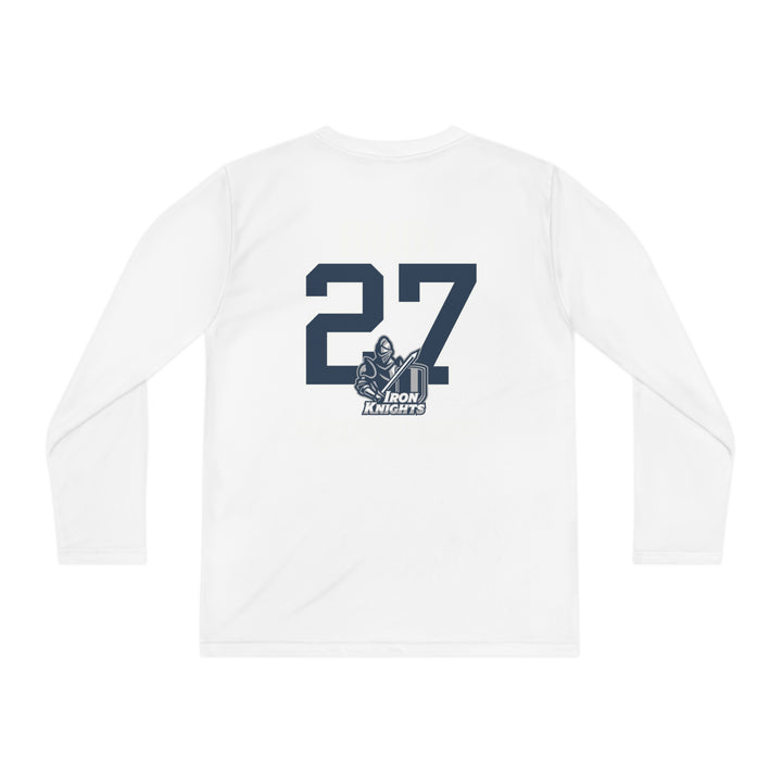 Iron Knights Youth Long Sleeve Competitor Moisture Wicking Tee W/Flag Design, Name &amp; Number
